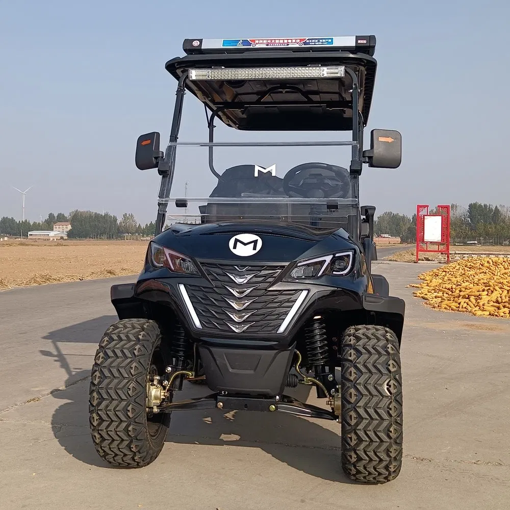 Newest Hot Sale 2 4 Seats Mini Powered Golf Car China Factory Manufacture 60V Solar Panels 4 Wheel Beach Buggy Golf Cart