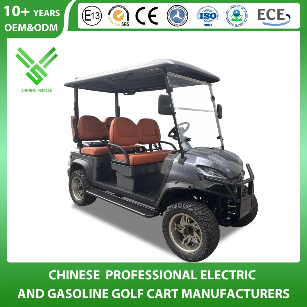 Manufacturer Price 2/4/6/8 Passenger/Seater/Seat Sightseening Hunting Offroad Club Car 48V 72V Utility Mini Electric Lithium Battery Golf Cart for Street Legal