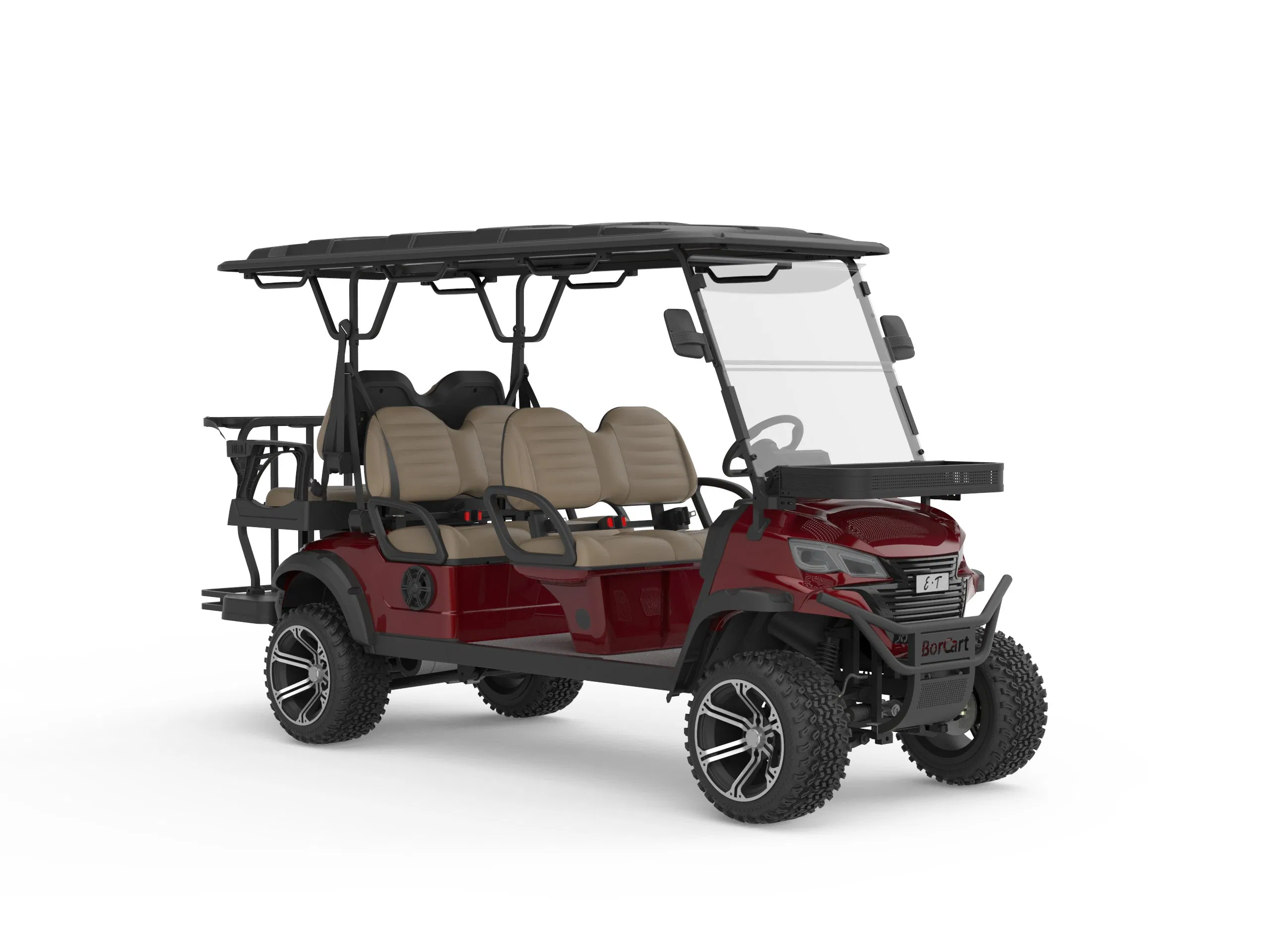 Factory Outlet 6 Person Seat Folding Electric Golf Carts with CE Certificate Custom Electric Golf Carts with Golf Bag Rack