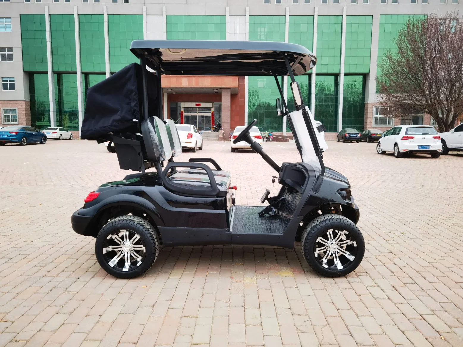 Rugged 2-Seaters Golf Cart with off-Road Tires for Desert Safari