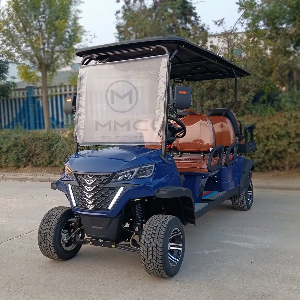 DOT Best Price 48/72V New Model 4 Seater Electric Golf Car Global Sale 5000W Lithium Battery Lifted Golf Cart 4+2 Seater