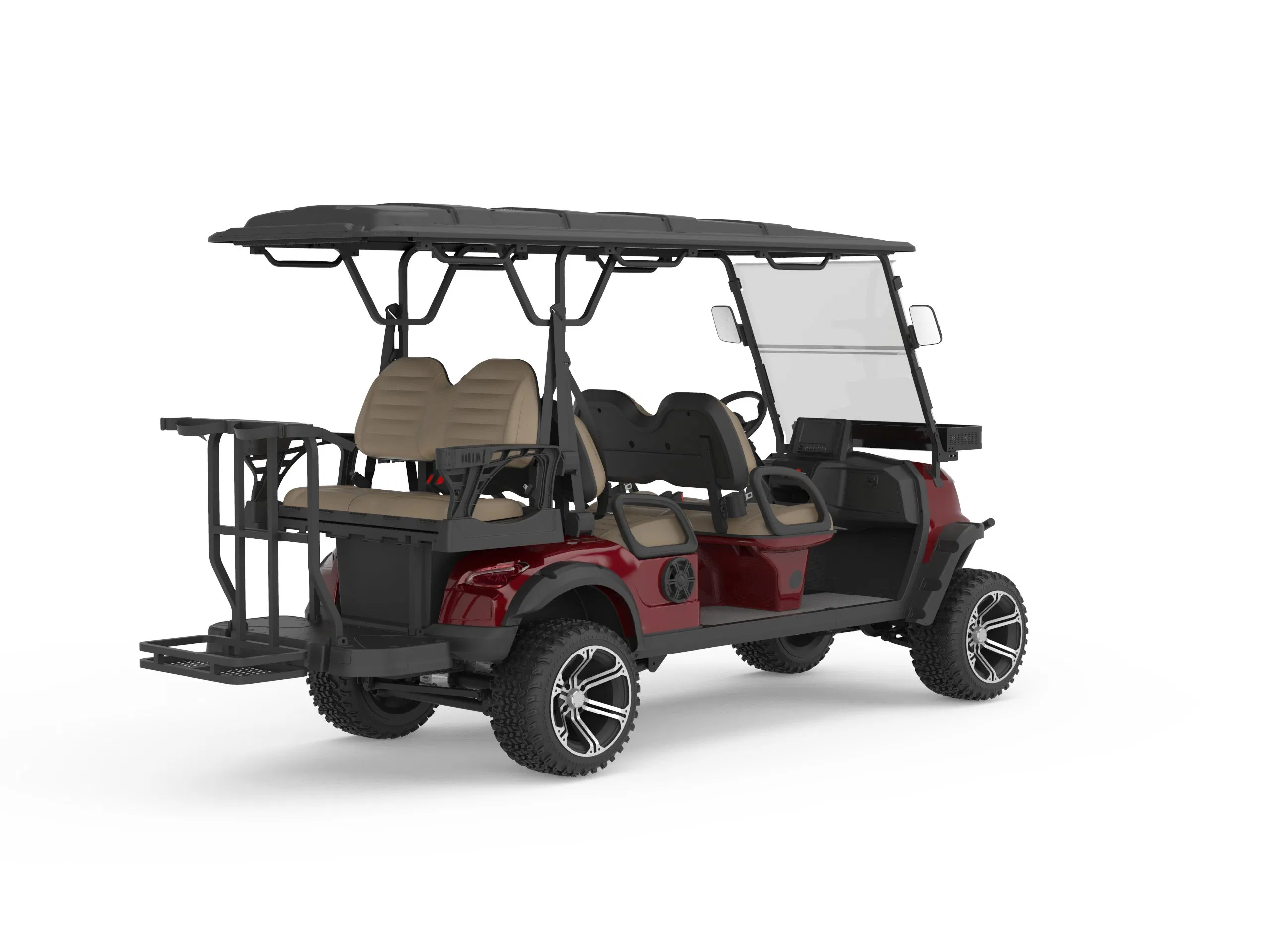 Factory Outlet 6 Person Seat Folding Electric Golf Carts with CE Certificate Custom Electric Golf Carts with Golf Bag Rack