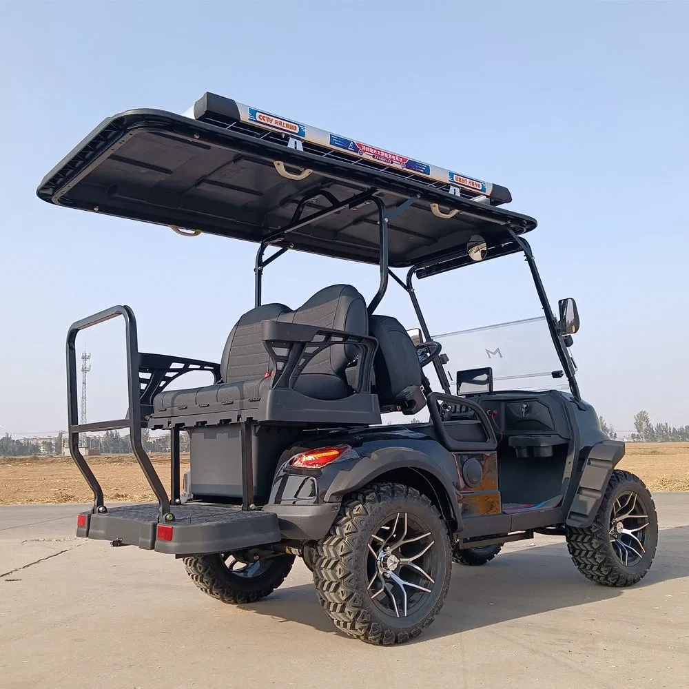 Newest Hot Sale 2 4 Seats Mini Powered Golf Car China Factory Manufacture 60V Solar Panels 4 Wheel Beach Buggy Golf Cart