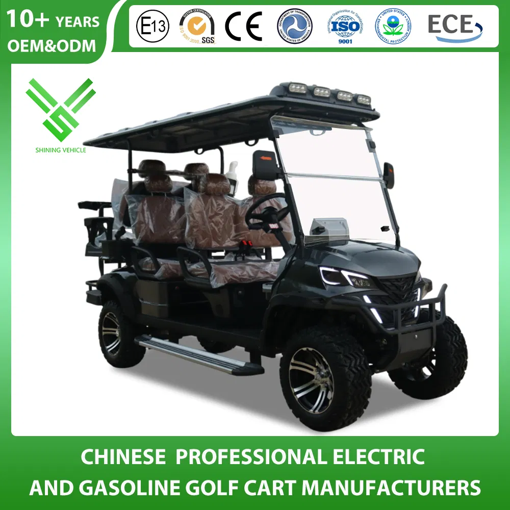 Golf Cart Manufacturer New Design Strong Power Lithium Battery 2+2/4+2/6+2 Seats 2/4/6/8 Person Hunting Tourist Car Electric 48V/72V Lifted Club Offroad Buggy