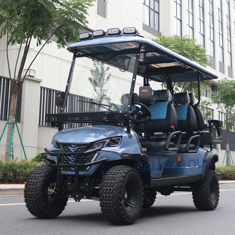 4 Wheel Lithium Golf Cart Luxury Cheap 6 Seater Custom Color Electric Golf Buggy Cart