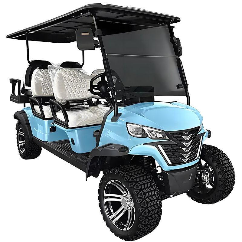 New Model 2+2 Electric Golf Cart Popular Comfortable Folding Club Sightseeing Car