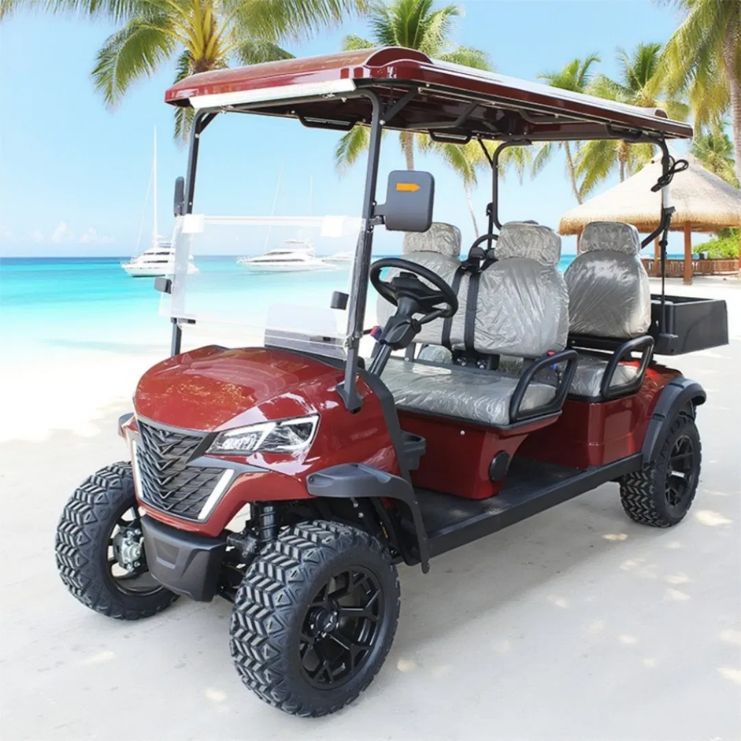Golf Car 2025 New High-End Custom Golf Cart 72V Battery 4 Seater Luxury Seats off-Road Mini Electric Golf Carts