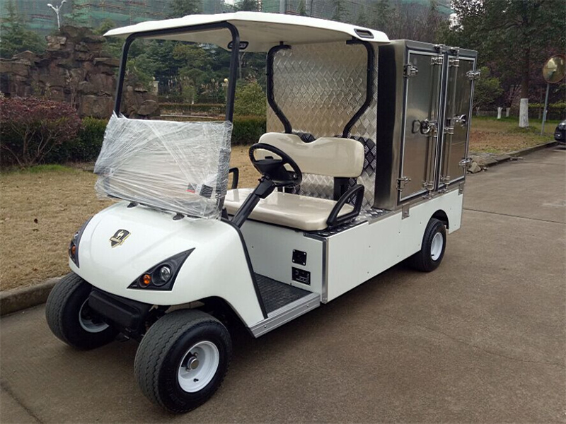 2 Seats Electric Golf Cart Foldable Auto Follow Golf Electric Trolley Hunting Cart