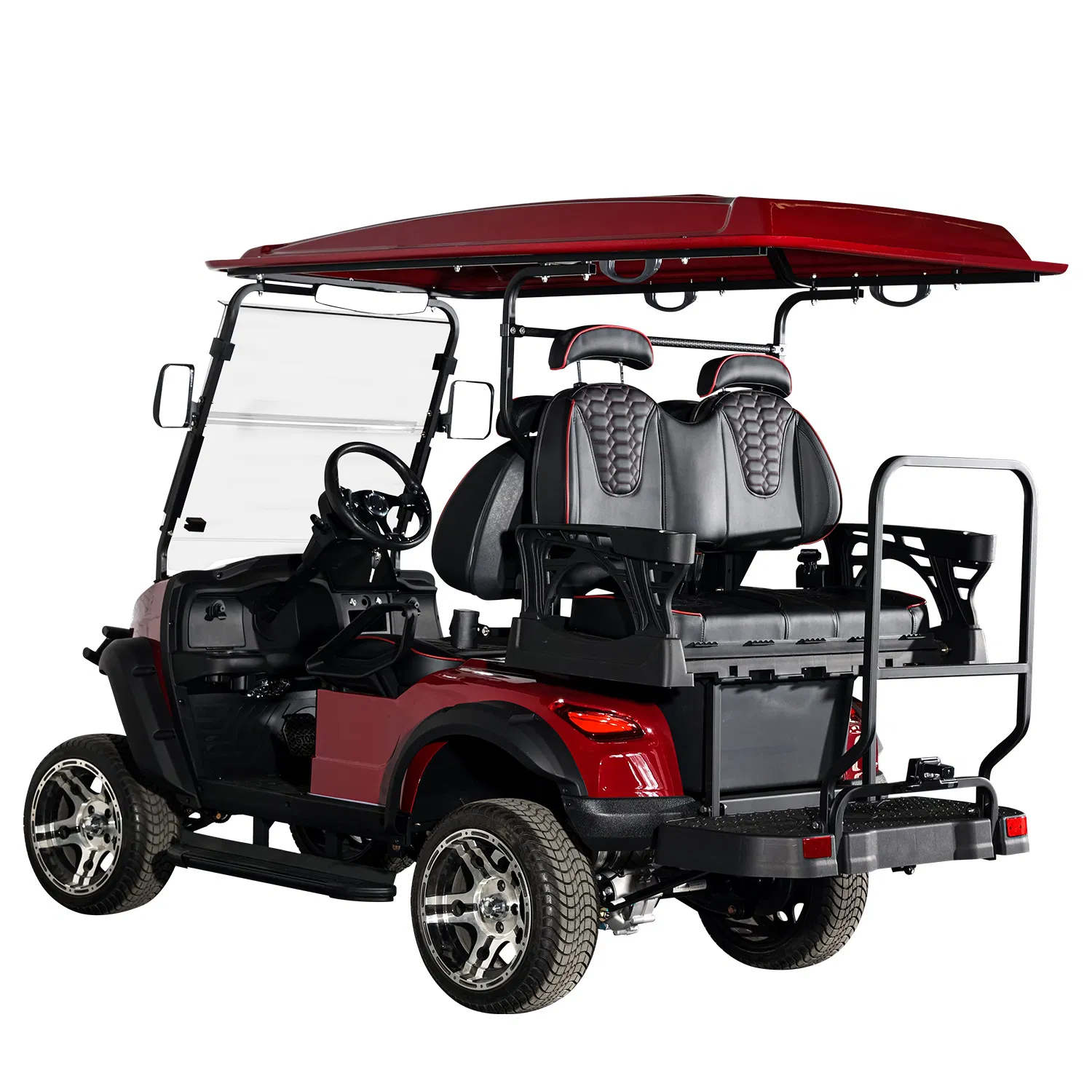 4 Seaters Golf Cart Electric Golf Buggy Rough Terrain off Road Golf Cart with Folding Windshield