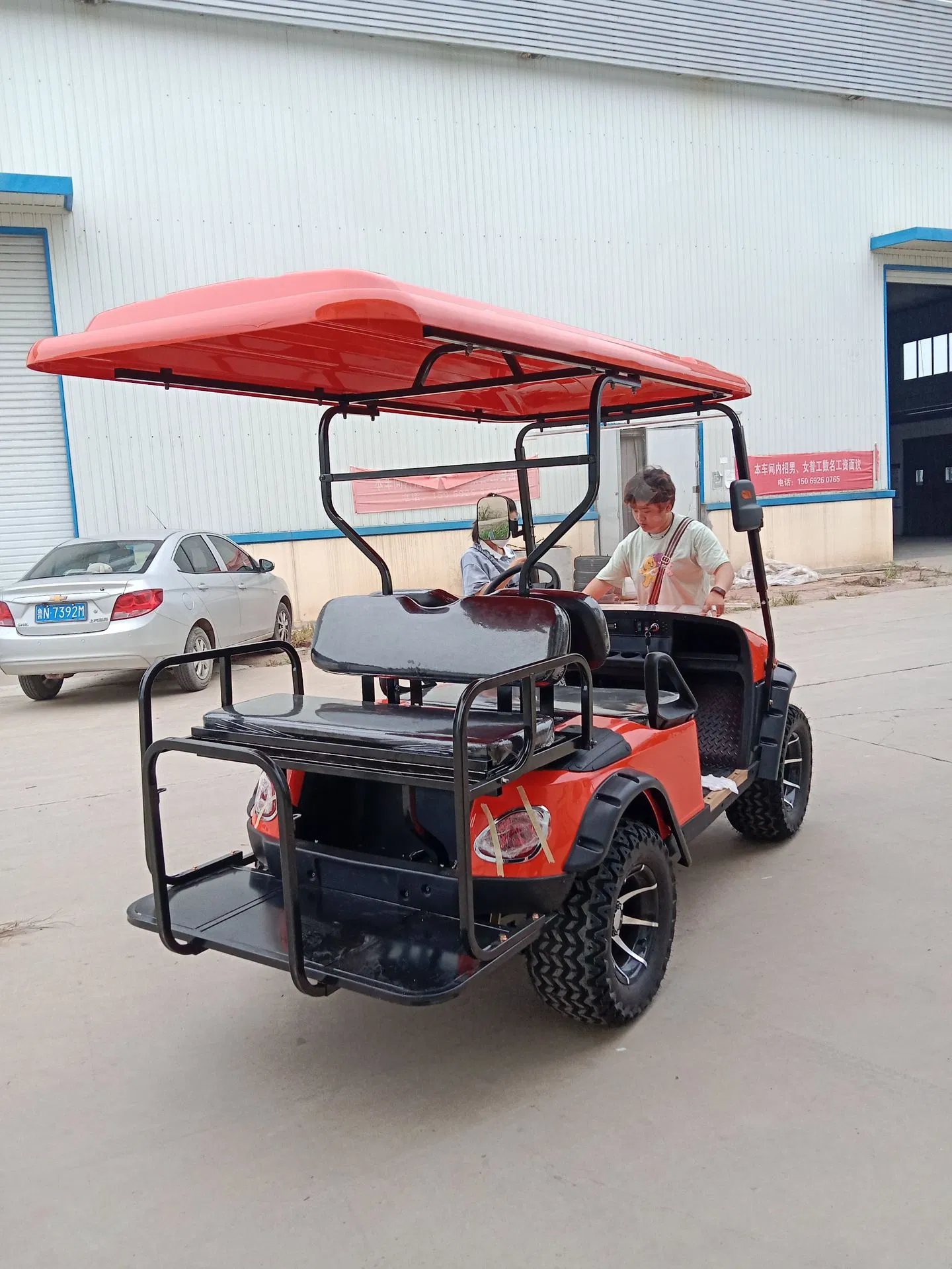 China Europe Folding Club Sightseeing Car 4 6 Seat off-Road Electric Golf Cart