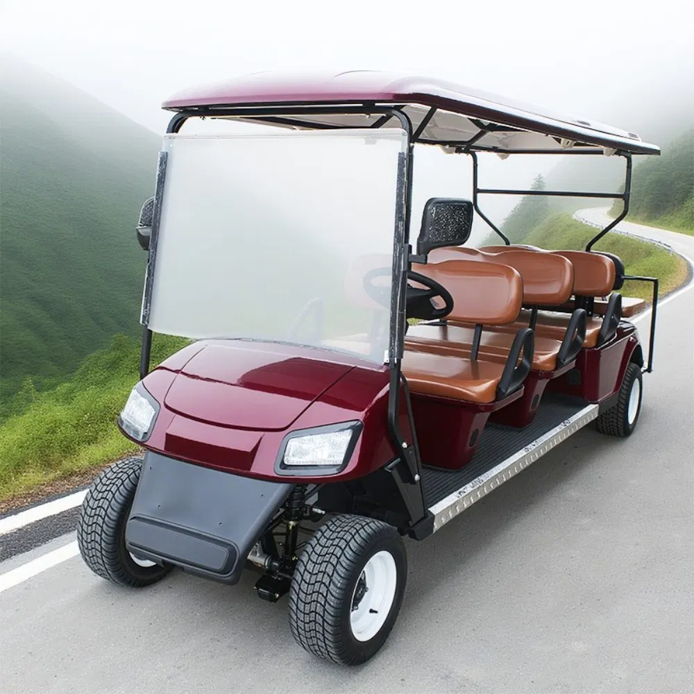 Best Price Lithium Battery 60/72V Adults Solar Panels Powered 8 Seater off Road Beach Buggy Electric Golf Cart