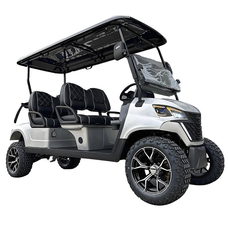 New Model 2+2 Electric Golf Cart Popular Comfortable Folding Club Sightseeing Car