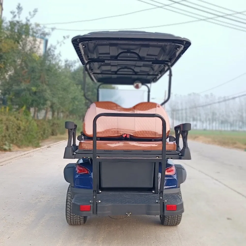 DOT Best Price 48/72V New Model 4 Seater Electric Golf Car Global Sale 5000W Lithium Battery Lifted Golf Cart 4+2 Seater