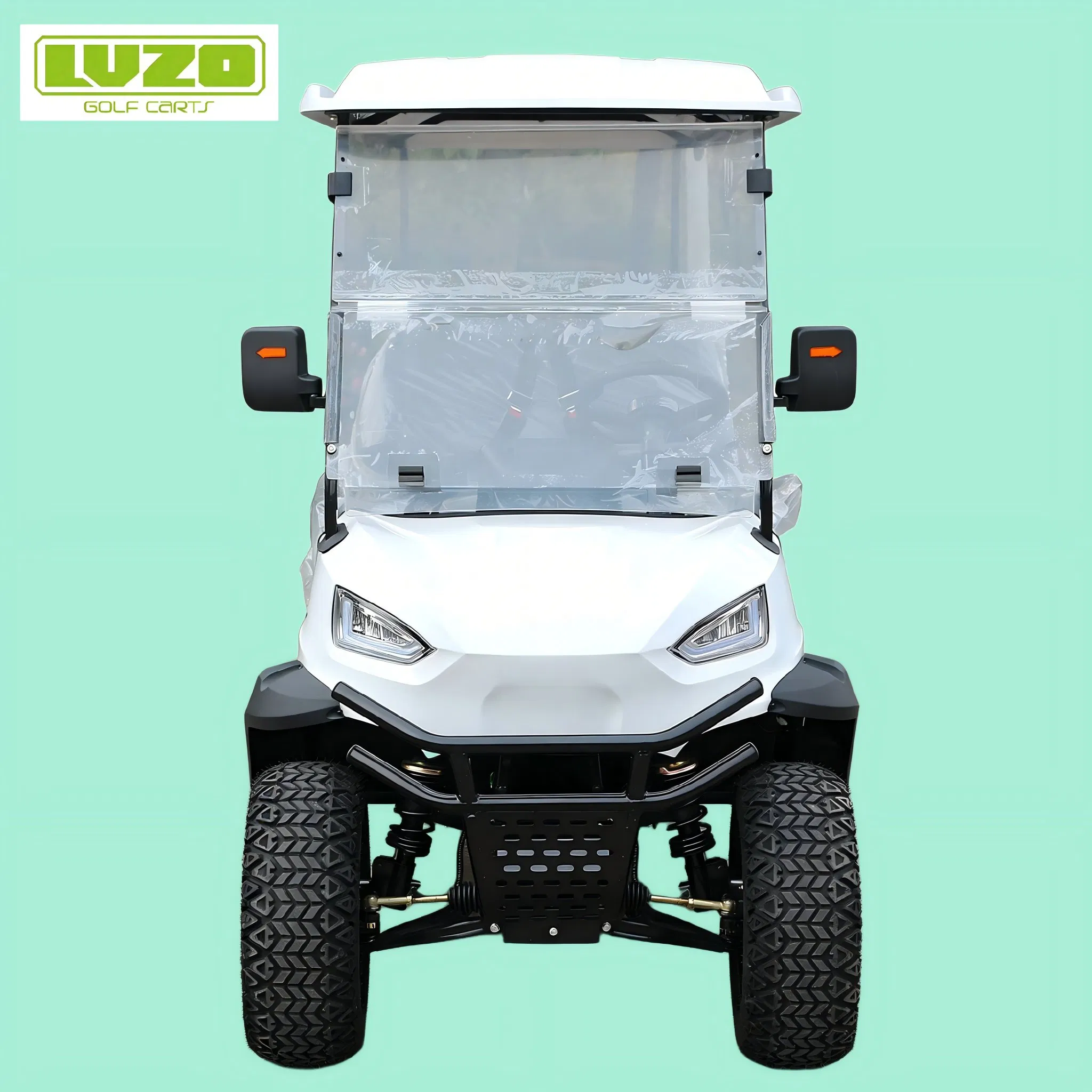 Blue Eco-Friendly Solar-Powered Mini Electric Golf Cart