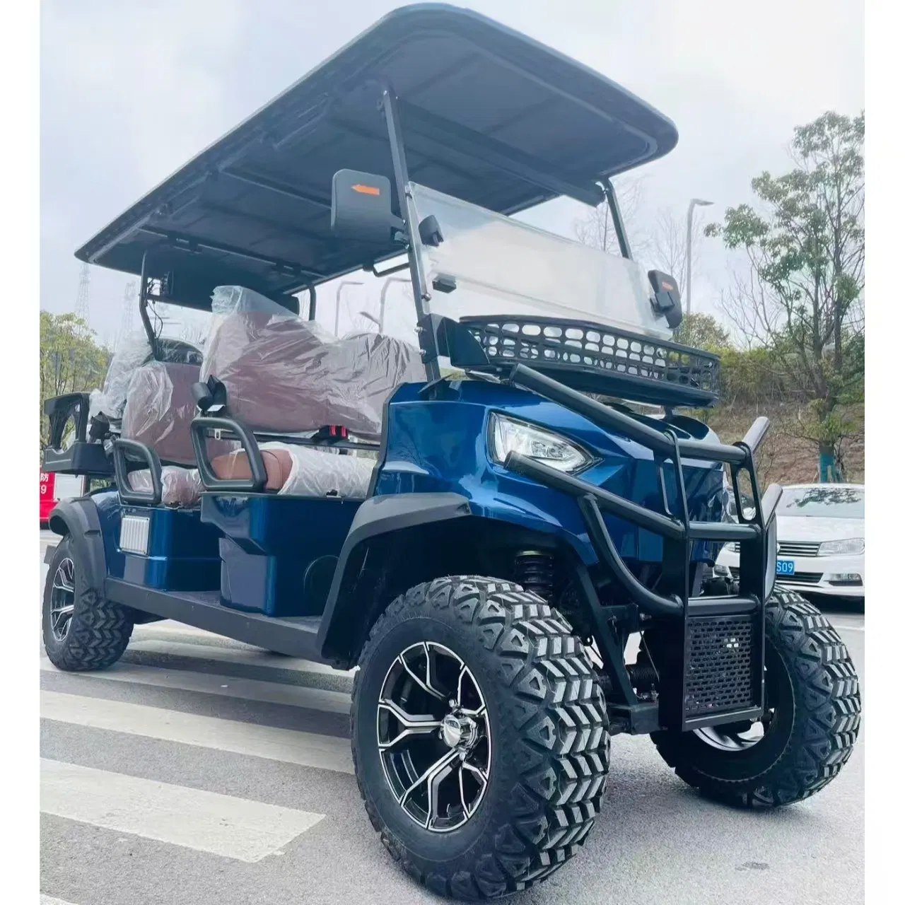 Luxury 400cc Engine Customization Gas Powered Golf Carts for 6 Passengers Manufacturer