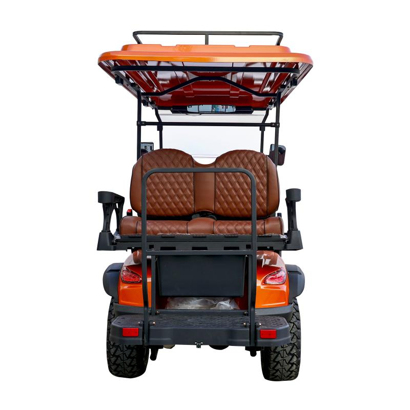 Luxury 4 Seater Electric Golf Carts with Waterproof Speaker Multi-Color Light Flashing (Custom Color Available)