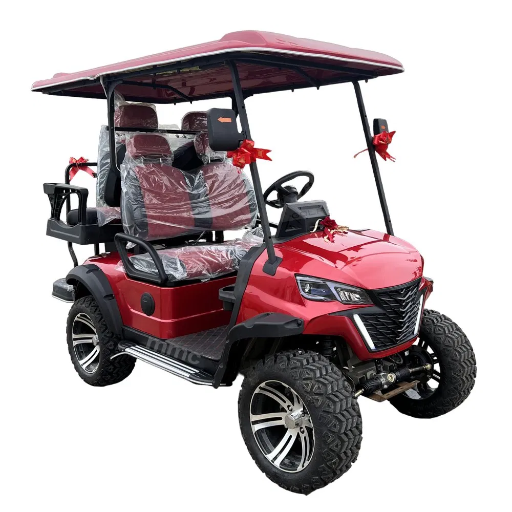 4-Seat Lithium Battery Folding Seat Solar Panels Powered Golf Cart Electric