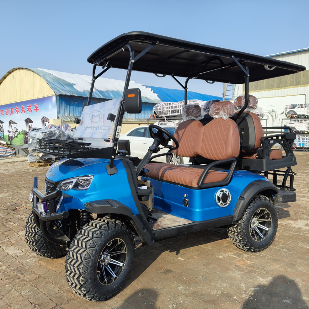 Best Selling in The USA Solar Panel Powered 2 4seater Electric Wagon 60V Independent Suspension off-Road Golf Cart