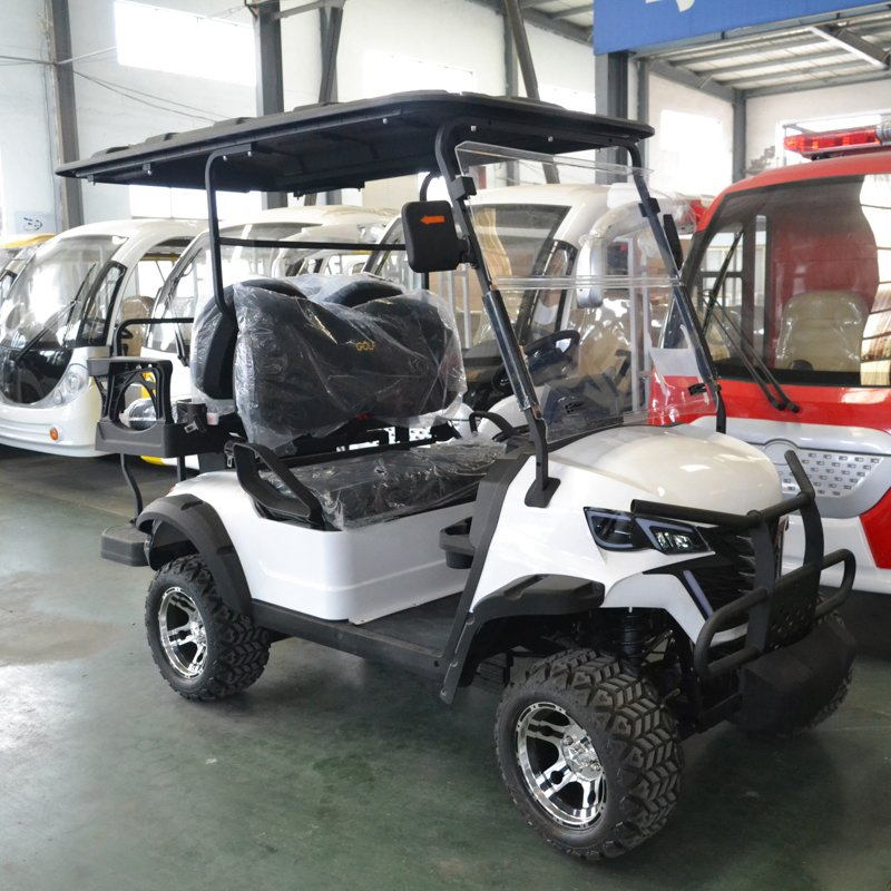 High-Performance 4 Seats Golf Carts for Sale with Foldable Seats and Customizable Cargo Box