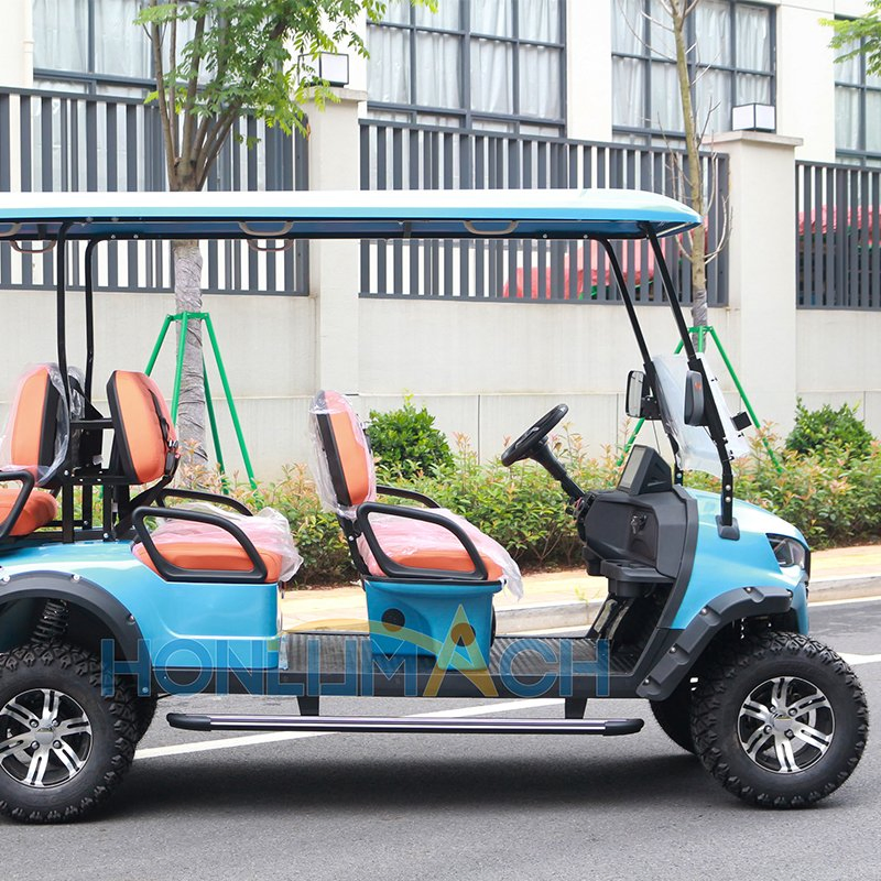 Blue 6 Seater Electric Golf Cart USA Hot Selling Golf Carts Gas Powered Gasoline