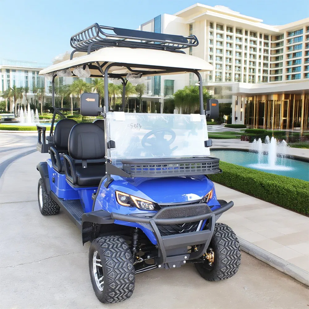 4 Wheel 6 Seats Golf Cart Electric Folding off-Road Scooter Golf Cart Scooter Electric Trolley