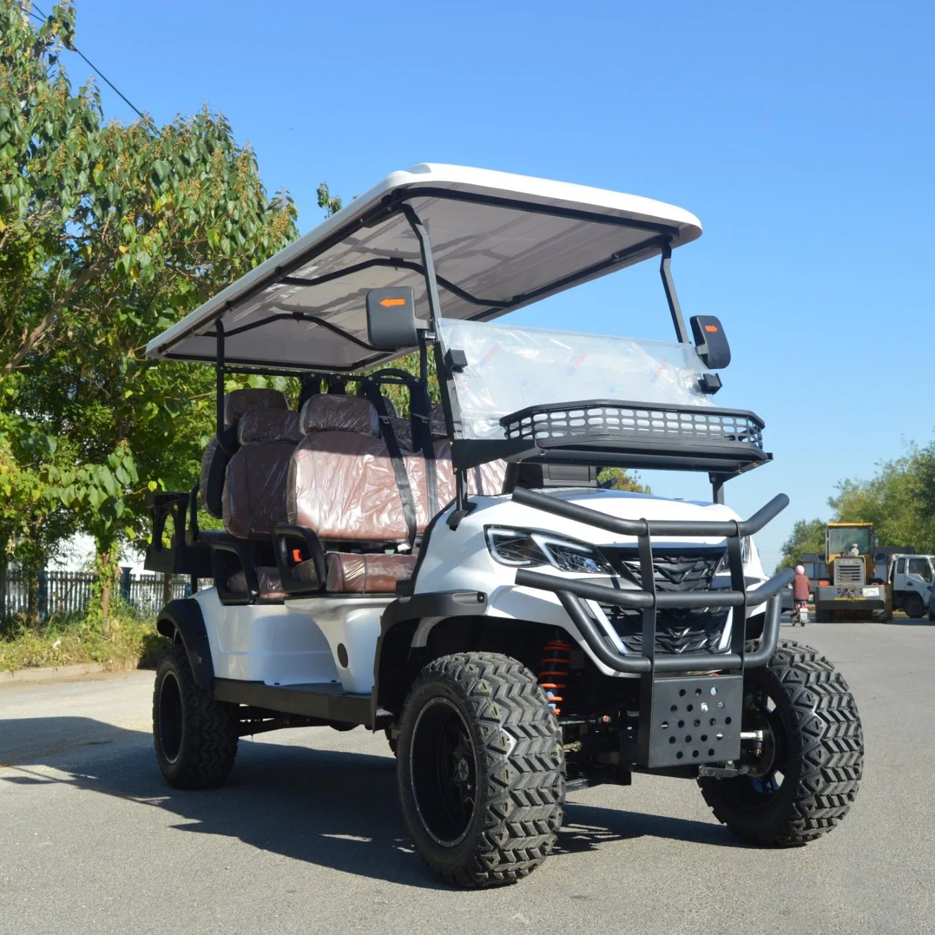 72V Battery 4+2 Golf Buggy 6 Seater Electric Golf Shuttle Cart