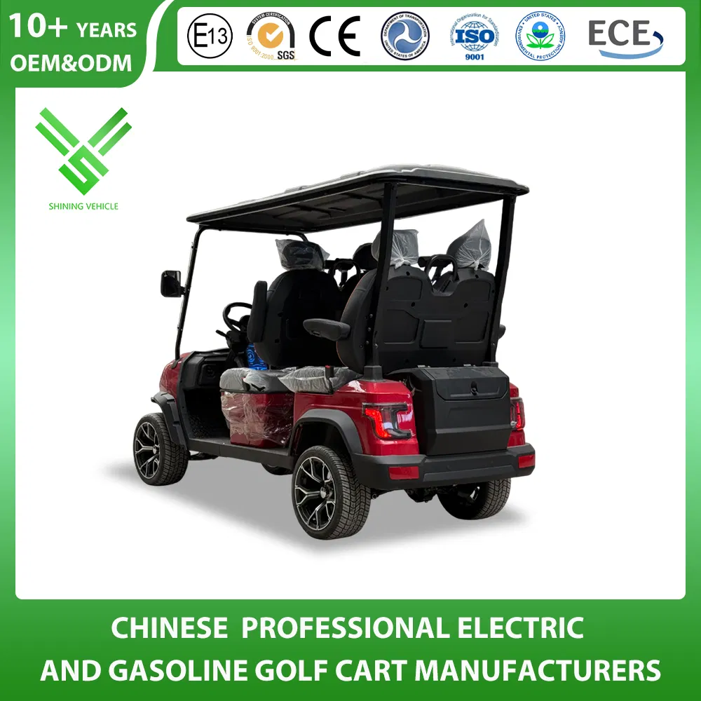 2+2 Seater 4 Passenger Club Car Golf Cart off Road Street Legal 200cc/300cc/400cc Lifted Gas Powered Gasoline Petrol Lifted Tour Lsv Golf Cart Factory