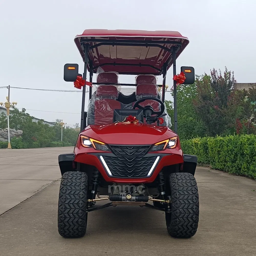 Hot Sale 48/60/72V Lithium Battery Solar Panels Powered Electric Golf Car 4 6 Seater off Road Beach Buggy Electric Golf Cart