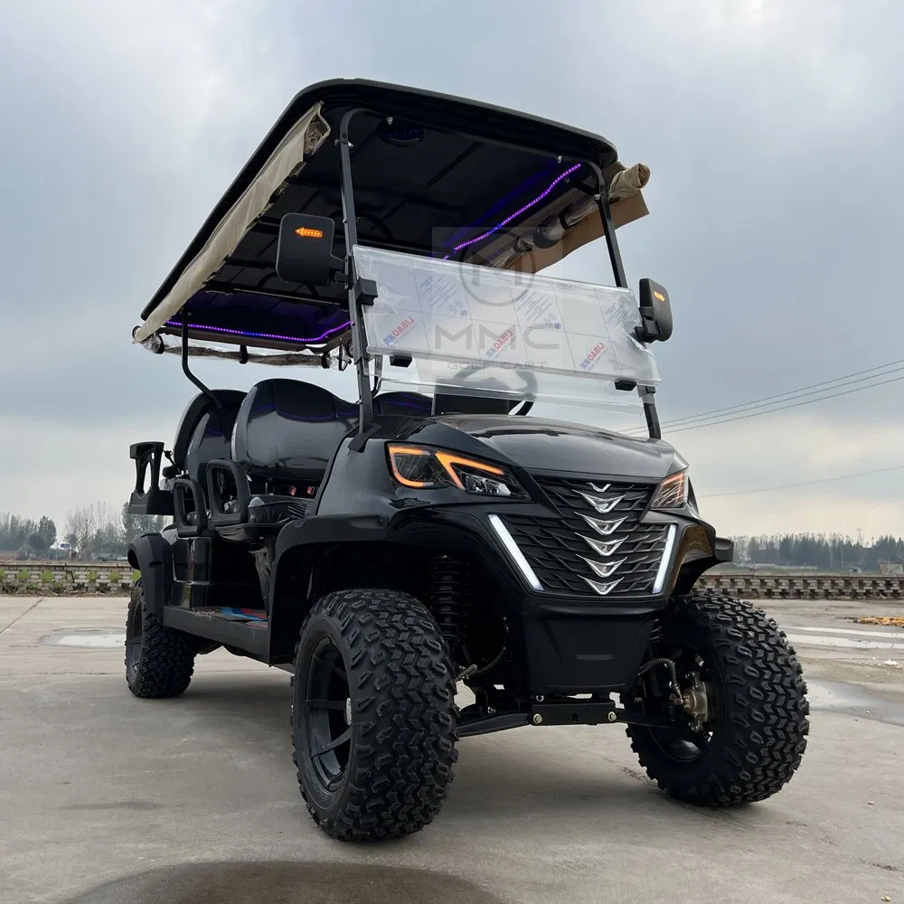 China Manufacture High Quality Solar 6 Seater Lithium Powered Golf Car Buggy Cart