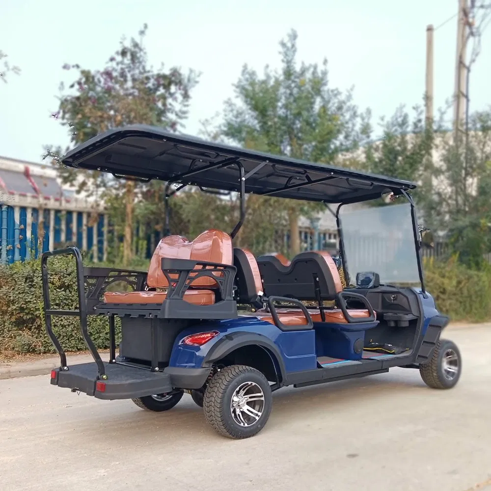 DOT Best Price 48/72V New Model 4 Seater Electric Golf Car Global Sale 5000W Lithium Battery Lifted Golf Cart 4+2 Seater