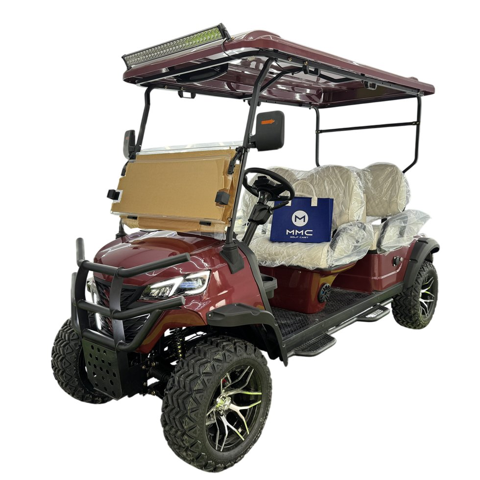 Golf Cart Lithium Battery Golf Cart 6 Seats Adult Scooter 4 Wheels Solar Powered Electric Golf Carts Street Legal