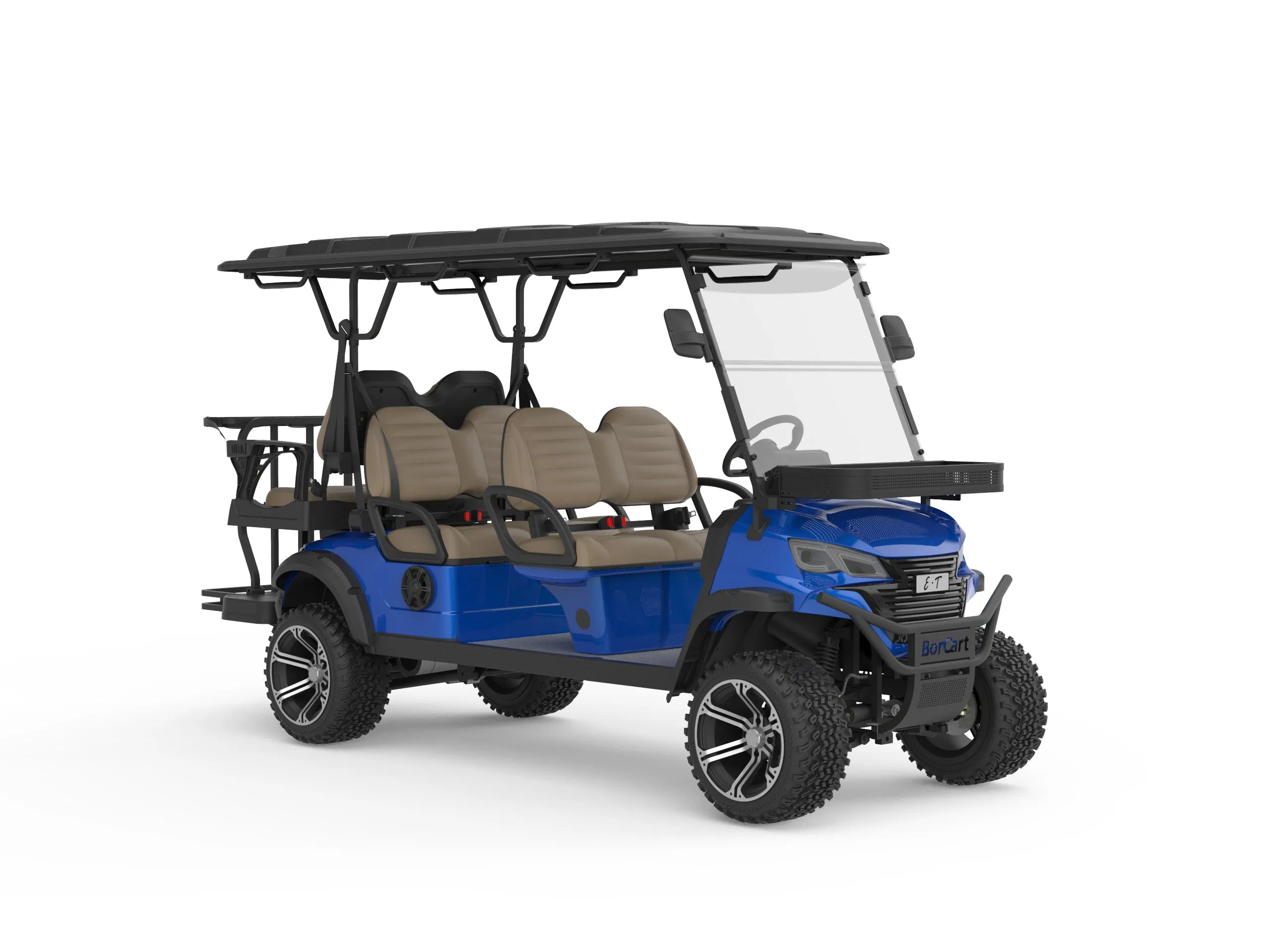 Factory Outlet 6 Person Seat Folding Electric Golf Carts with CE Certificate Custom Electric Golf Carts with Golf Bag Rack