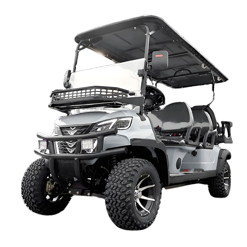 New Model 2+2 Electric Golf Cart Popular Comfortable Folding Club Sightseeing Car