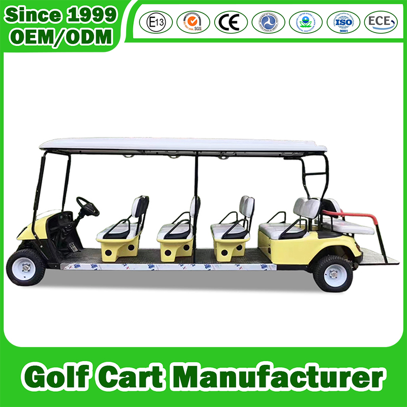 8+2 Seater 8 Passenger Hunting off Road Club Car Street Legal Utility Mini Tourist Solar Panel Trolley Lead Acid Gas Powered Gasoline Petrol Electric Golf Cart