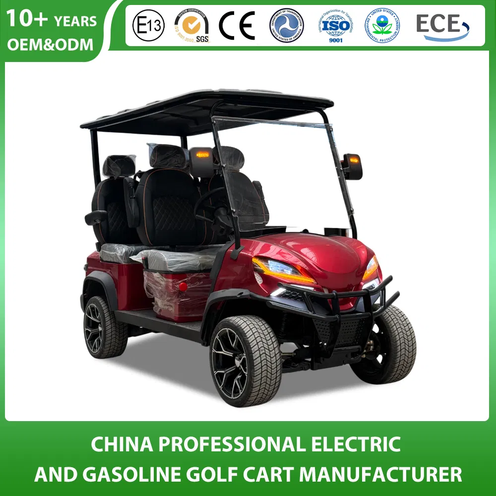 2+2 Seater 4 Passenger Club Car Golf Cart off Road Street Legal 200cc/300cc/400cc Lifted Gas Powered Gasoline Petrol Lifted Tour Lsv Golf Cart Factory