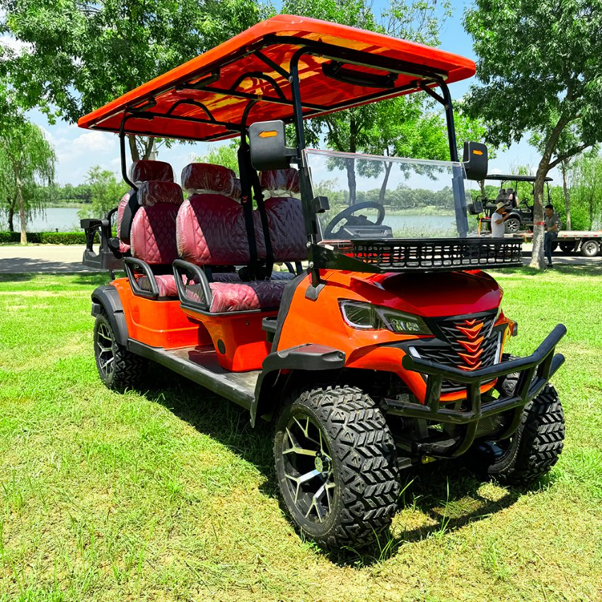 6 Passenger Electric Cheap Folding 72V Lithium Battery Operated Golf Carts