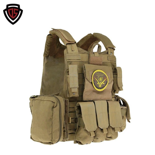 Double Safe Polyester Lightweight Versatile Security Molle Multi Pocket Rugged Hunting Safety Combat Anti Stab Utility Tactical Vest