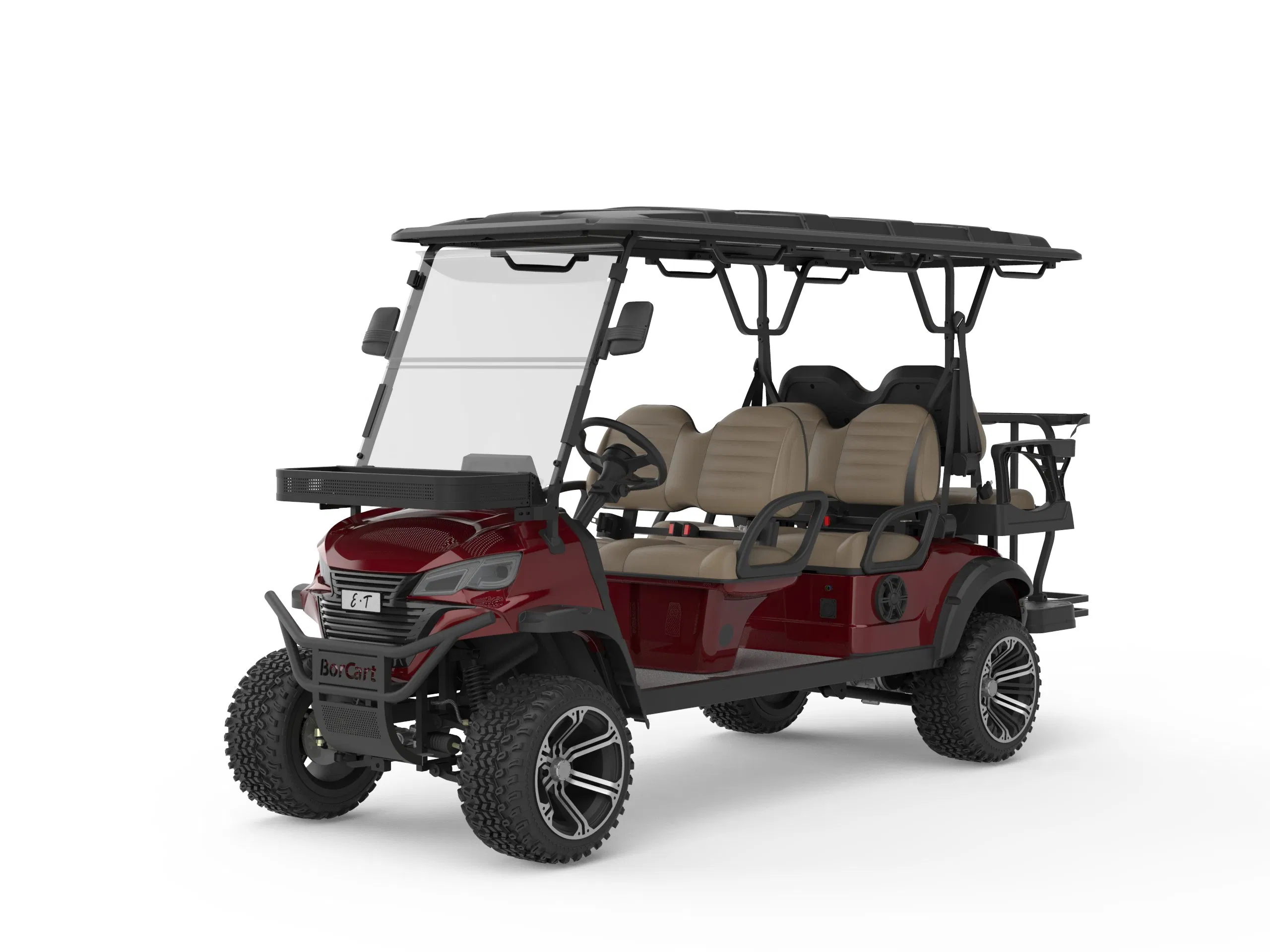 Factory Outlet 6 Person Seat Folding Electric Golf Carts with CE Certificate Custom Electric Golf Carts with Golf Bag Rack