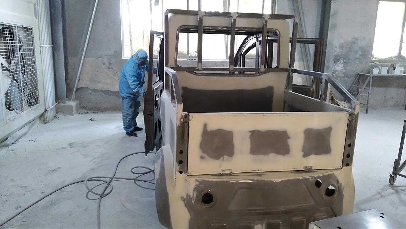 Surface polishing process for electric golf cart body panels