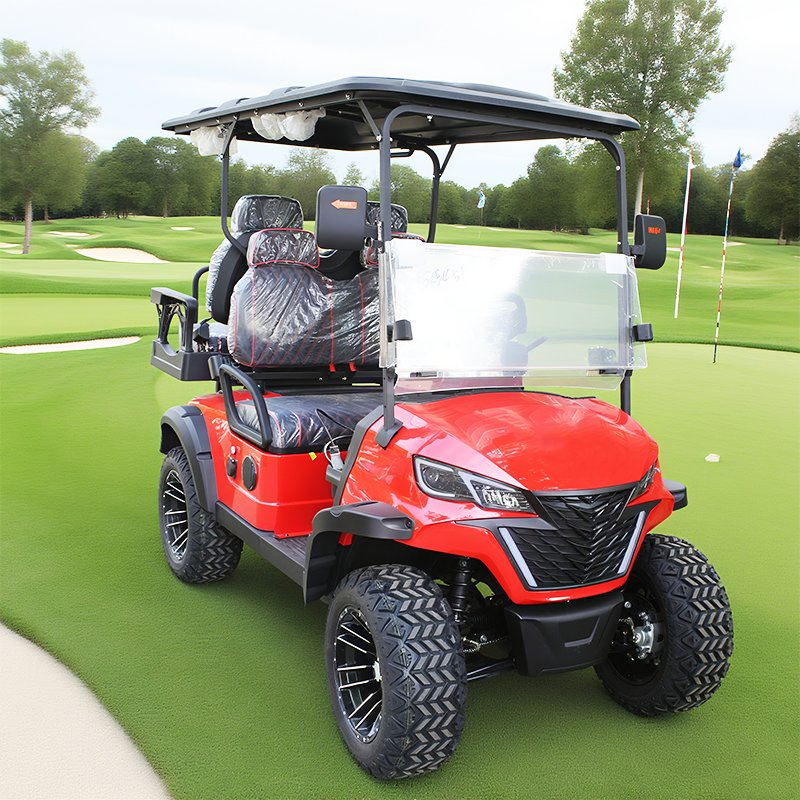 4 Seater Folding Battery Electric Golf Cart Rough Terrain 2+2 Seats off Road Golf Cart