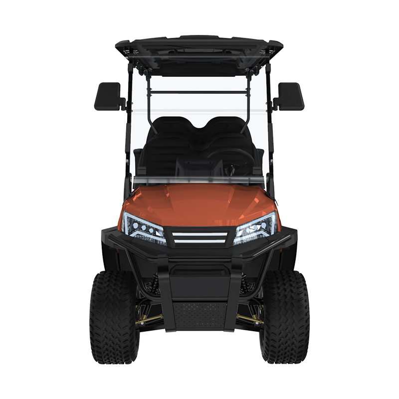 Street Legal Orange Electric Lsv Golf Cart for Export