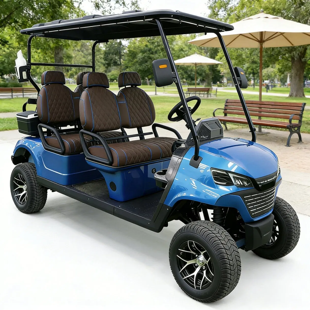 Luxury D Model Logo Customized 4 Forward Seater Electric Custom Golf Cart