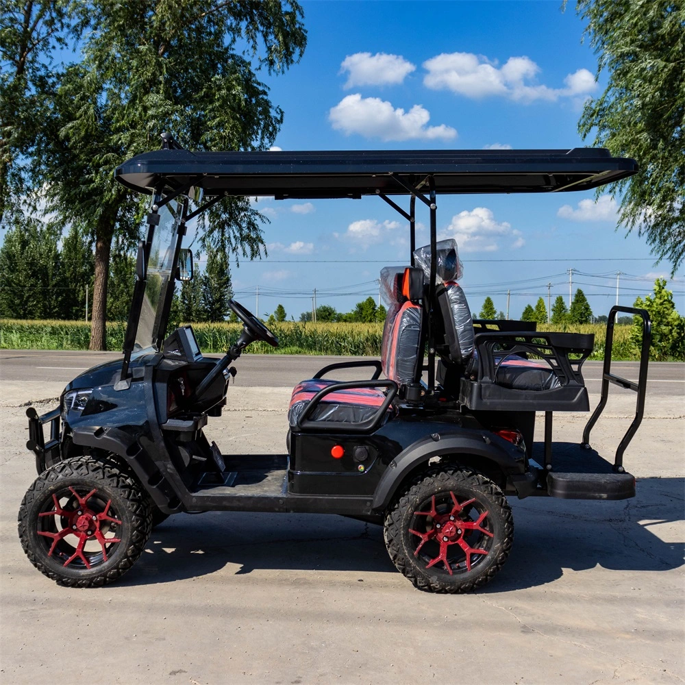 New Street Legal 48V Solar Panel Powered 4 Adult off Road Golf Cart