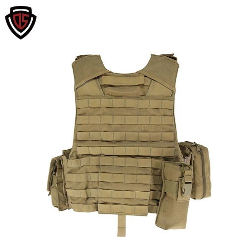 Double Safe Polyester Lightweight Versatile Security Molle Multi Pocket Rugged Hunting Safety Combat Anti Stab Utility Tactical Vest