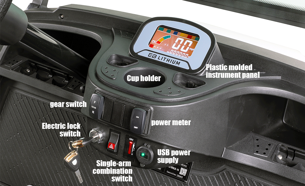 Luxury Design Custom Fancy 48 Volt Golf Cart