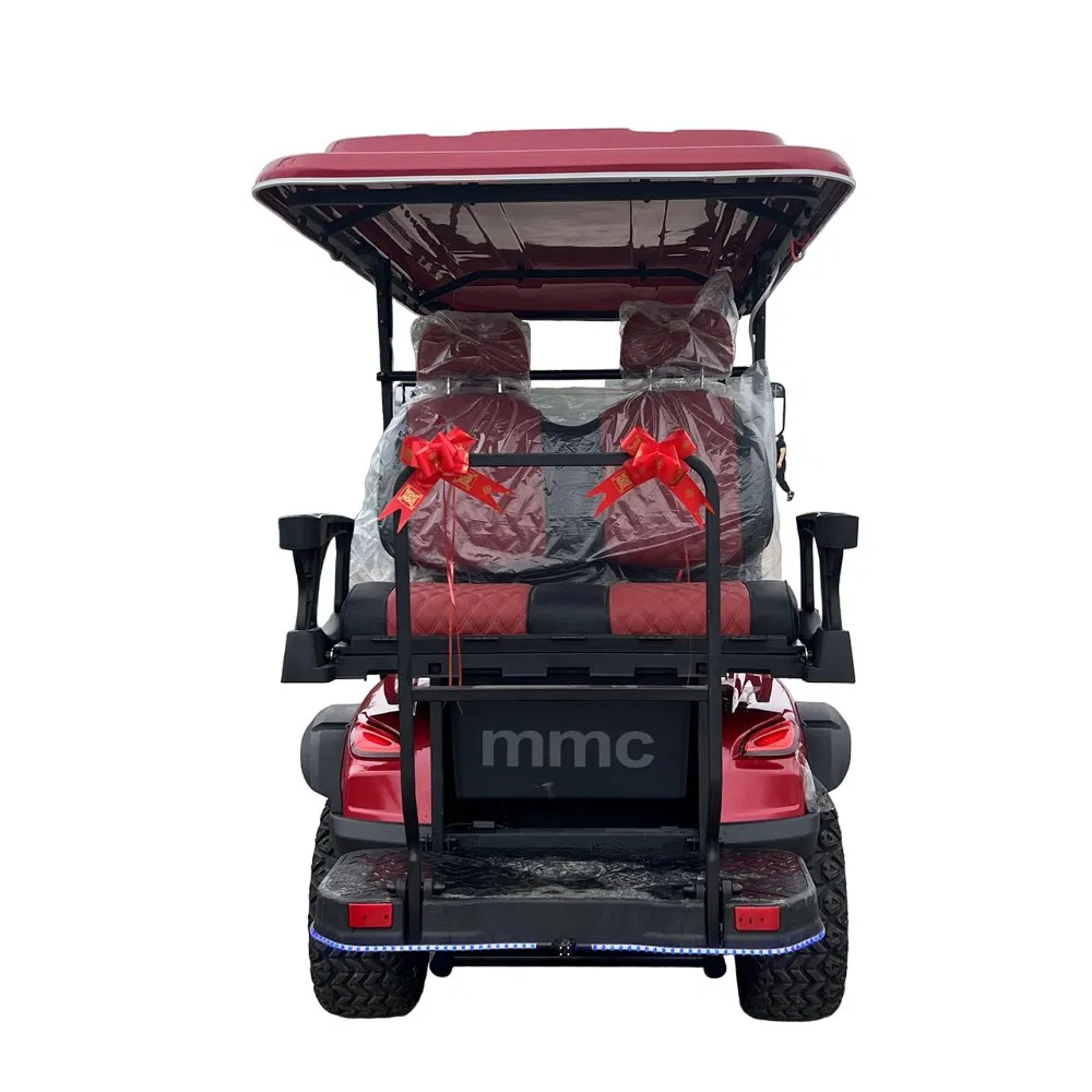 4-Seat Lithium Battery Folding Seat Solar Panels Powered Golf Cart Electric