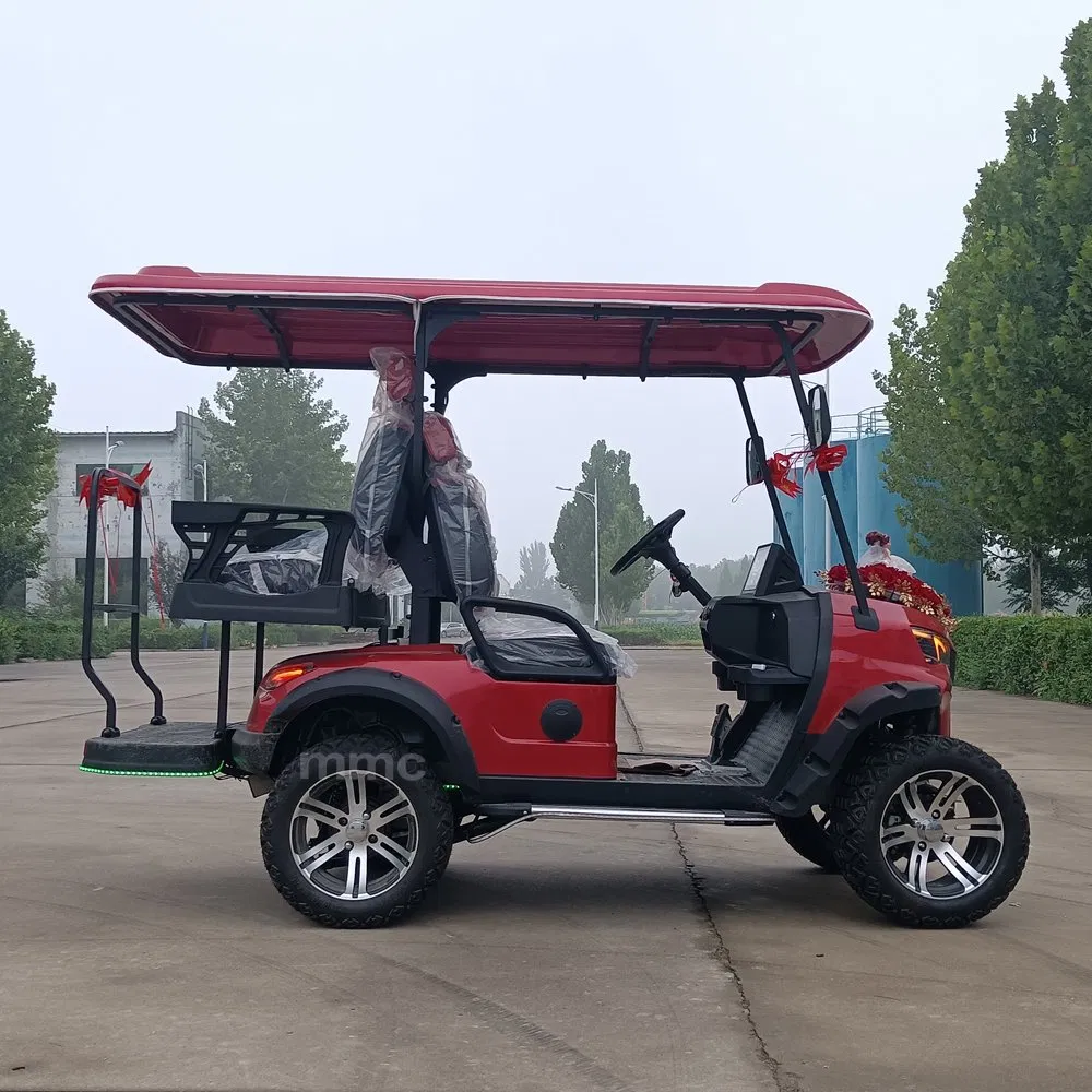 Hot Sale 48/60/72V Lithium Battery Solar Panels Powered Electric Golf Car 4 6 Seater off Road Beach Buggy Electric Golf Cart