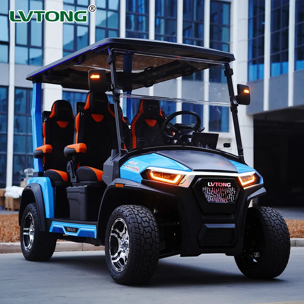 Premium 4 Seater Electric Golf Cart 7.5kw AC Synchronous Motor LED Lights Bluetooth Stereo Speakers