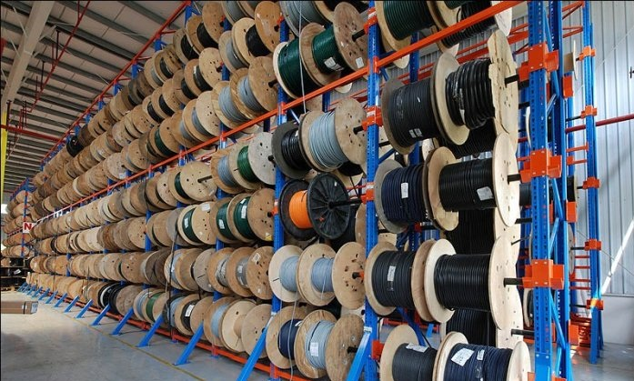5-Layer Industrial Cable and Wire Spool Storage Racking Steel Rack with Corrosion Protection for Industrial Use