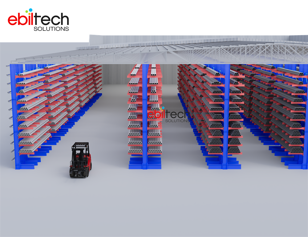 Heavy Duty Steel Multi-Layer Cantilever Rack-Supported Warehouse Corrosion Protection | High Capacity Long Goods Storage System